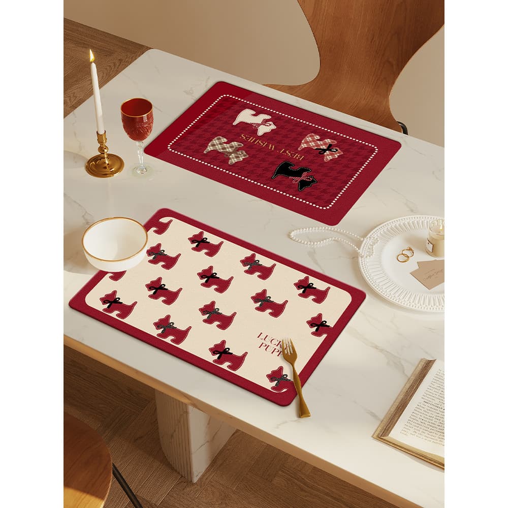 2025 feriado ano novo decoração Desktop Placemat ano novo ornamentos vermelhos primavera Festival cena Layout casa atmos