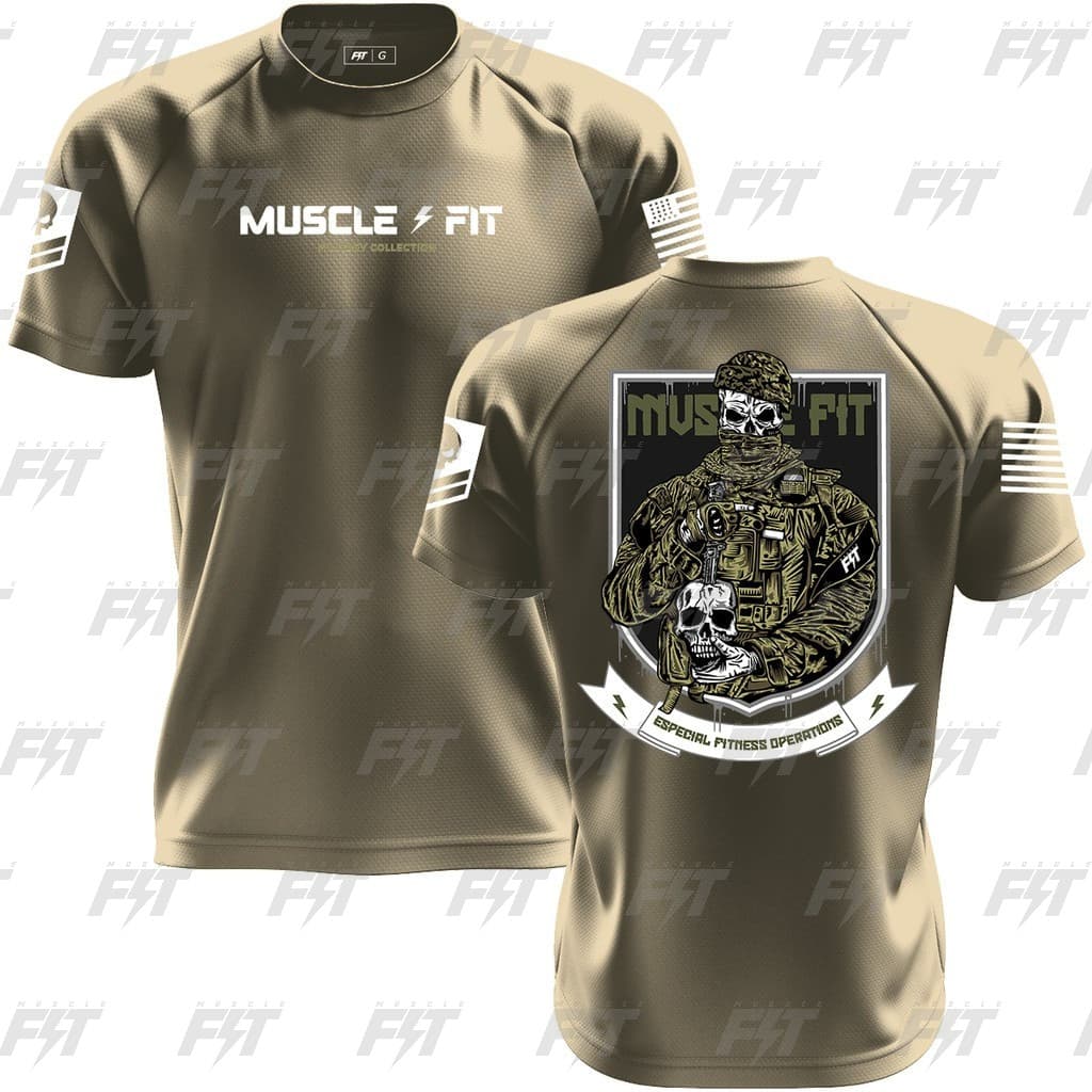 Camisa Dry Fit Militar Bope Faca na Caveira Original Muscle Fit