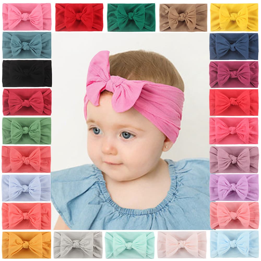 Faixa De Cabelo Infantil Com Laços Para Bebês Meninas