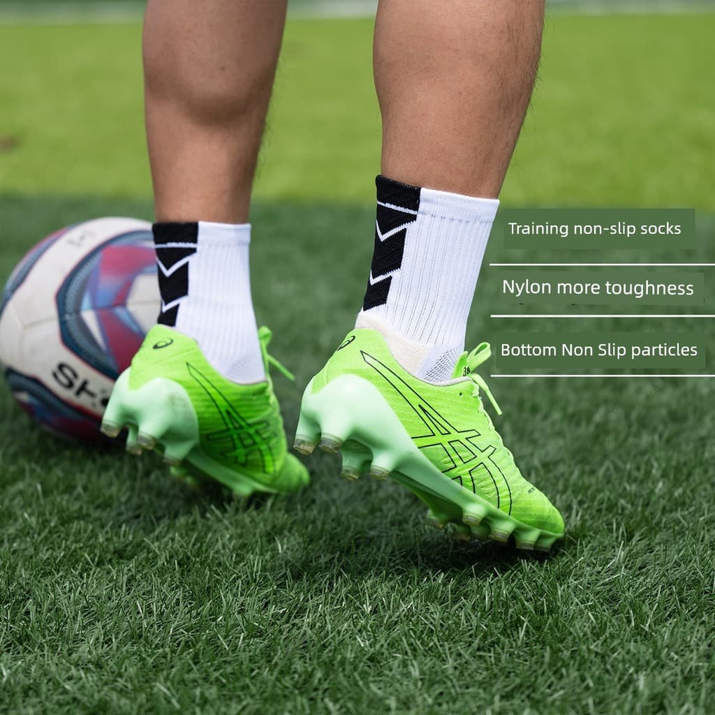 meia antiderrapante meia masculina cano curto meia antiderrapante futebol Meias de Nylon com partículas de borracha resi