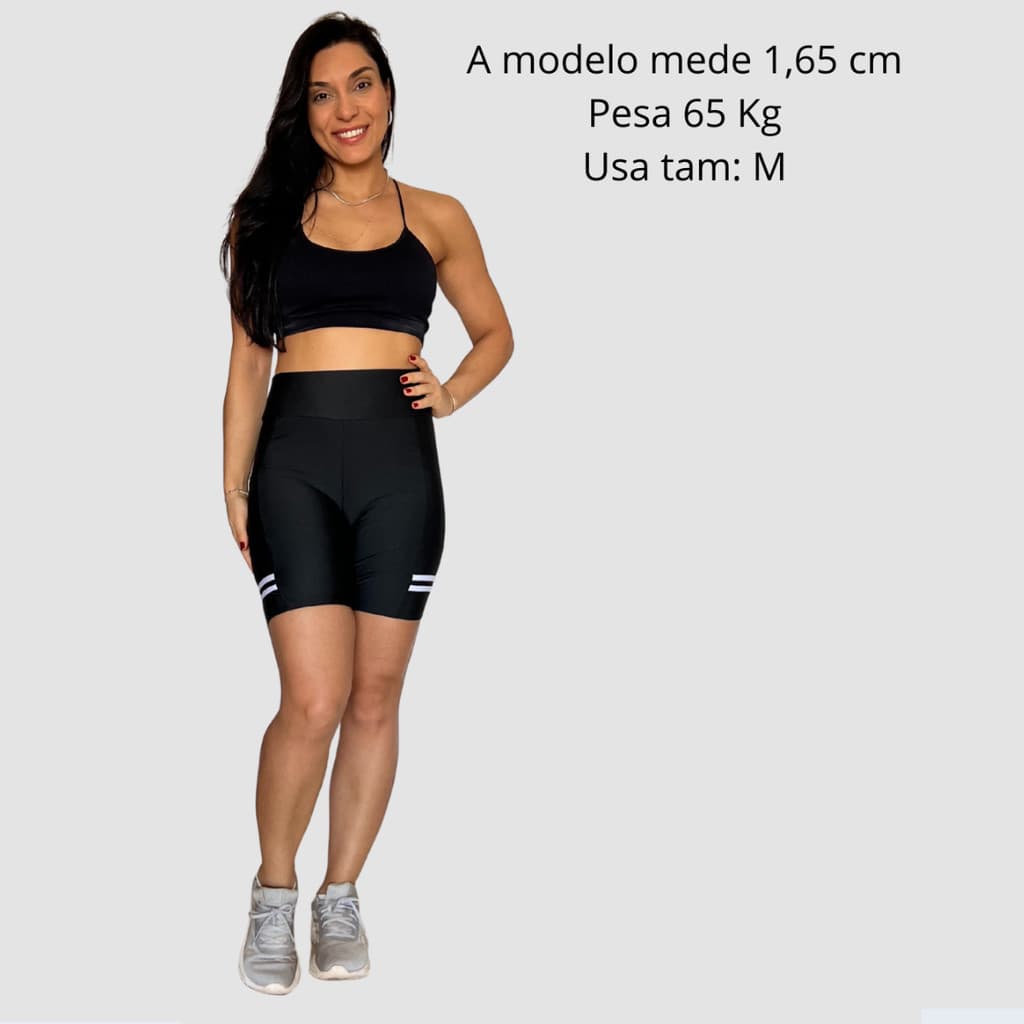 Kit 2 Short Suplex Com Bolso Feminino Cintura Alta Bermuda Compressão Fitness Corrida Caminhada Academia Preto/ Marinho