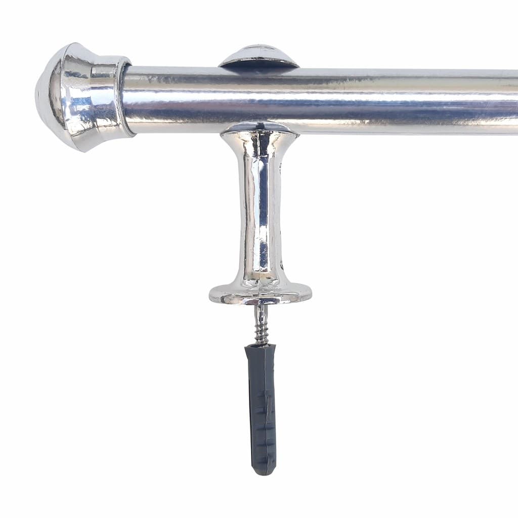 Kit varão simples para cortina 19mm cromado vários tamanhos