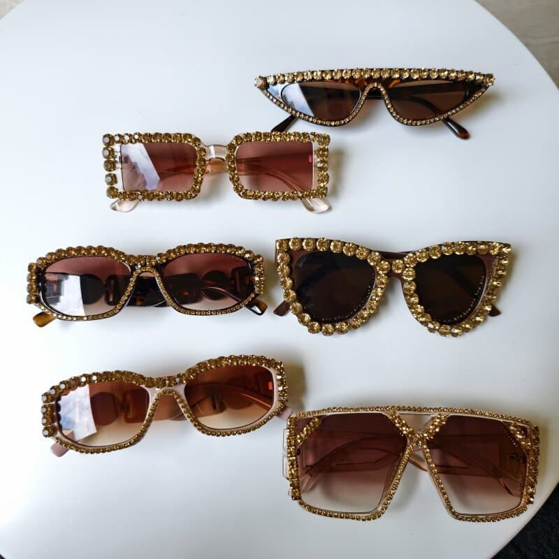 óculos feminino de sol óculos de sol quadrado feminino oculos de sol óculos de sol feminino com proteção uv Champanhe at
