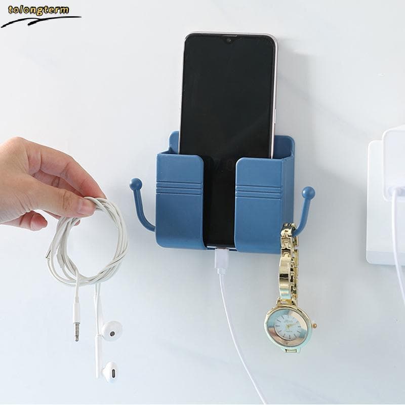 Caixa De Armazenamento Montada Na Parede , Sem Perfuração , Plugue Do Telefone Móvel , Suporte De Carregamento , Quarto