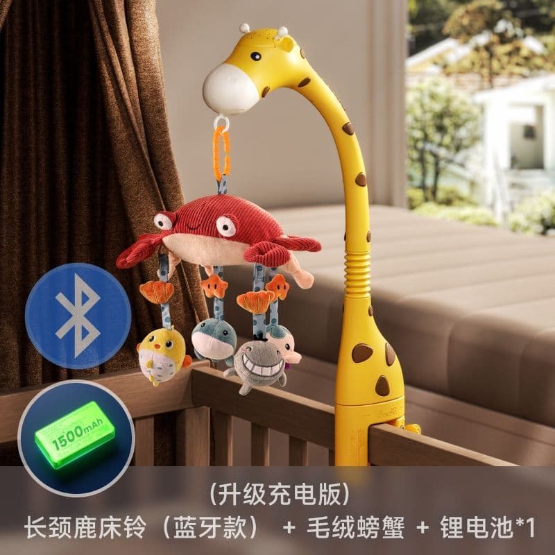 TumamaKids Cama para recém-nascidos sino carrinho de bebê pingente giratório chocalho de cabeceira brinquedo 0-3-junho