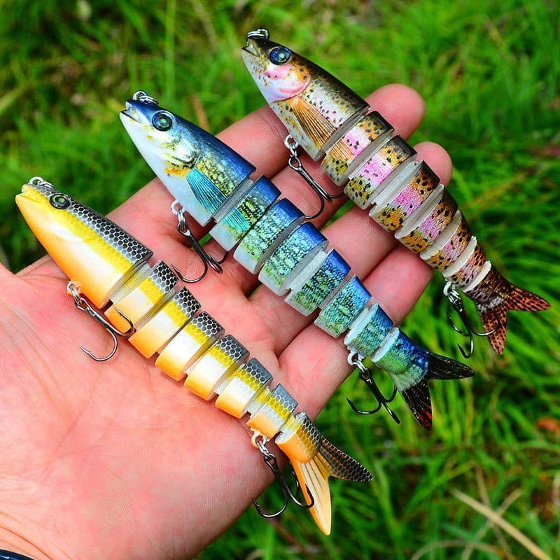 Isca De Pesca De Vários Segmentos , Jigging Wobblers Peixinho Afundando , Olhos 3D , Marítima