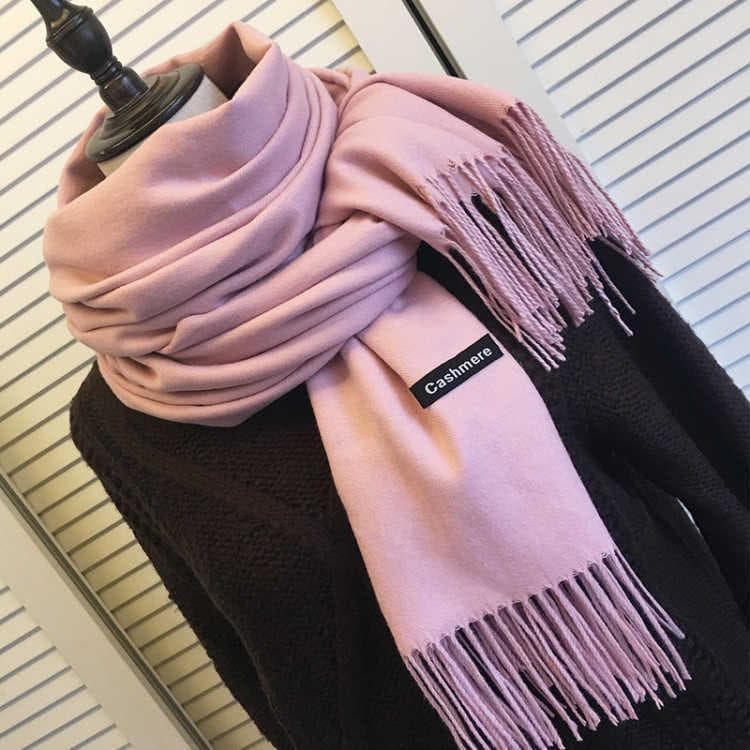 2025 cachecol feminino inverno venda quente imitação de caxemira cachecol cachecol cor sólida cachecol quente outono inv