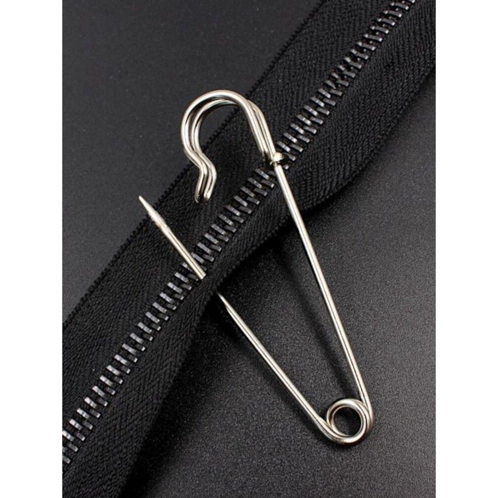 Pin engrossado fivela pino roupas fixas grande pino de aço de segurança de grandes dimensões duro negrito camisola diy p