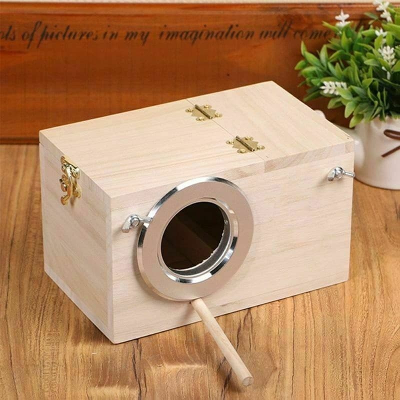 < LK > 1pc Casa De Pássaro De Madeira Incubação Caixa De Reprodução De Animais De Estimação Acessórios De Decoração De J
