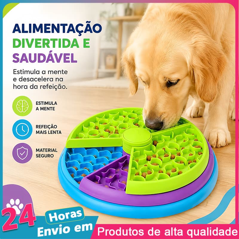 Comedouro Antiglotão para Cães e Gatos: Lento e Interativo, Saúde Bucal e Digestiva