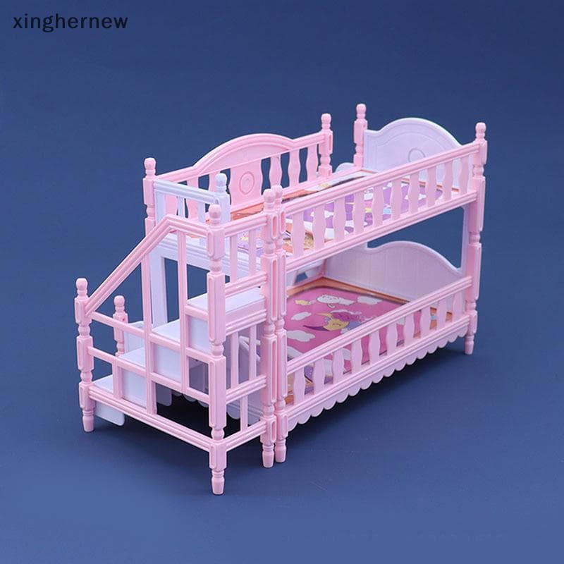 xinghernew 1 : 12 Casa De Bonecas Em Miniatura Cama De Casal Simulação Modelo De Móveis Decoração De Quarto Acessórios D