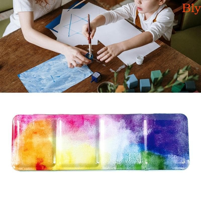 Bly Bandeja De Pintura De Metal De 24 Poços Com Tampa À Prova De Vazamento Caixa Em Aquarela Para Tintas Acrílicas Guach