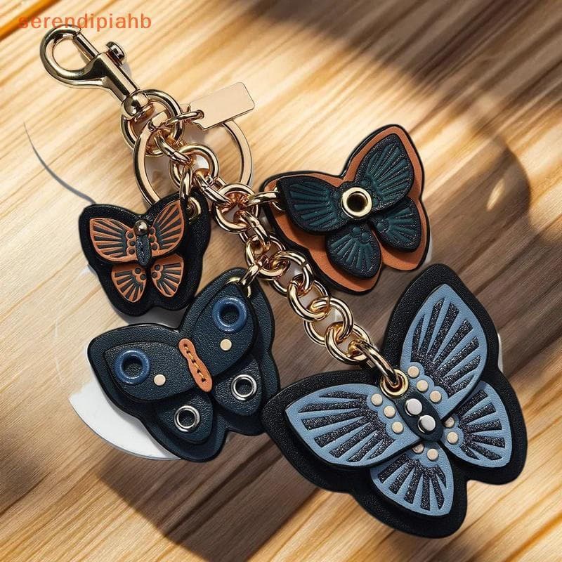[serendipiahb] Borboleta Colorida Sobreposta Corda Saco Pendurado Decoração Charme Moda sel Chaveiro Bapa Pingente