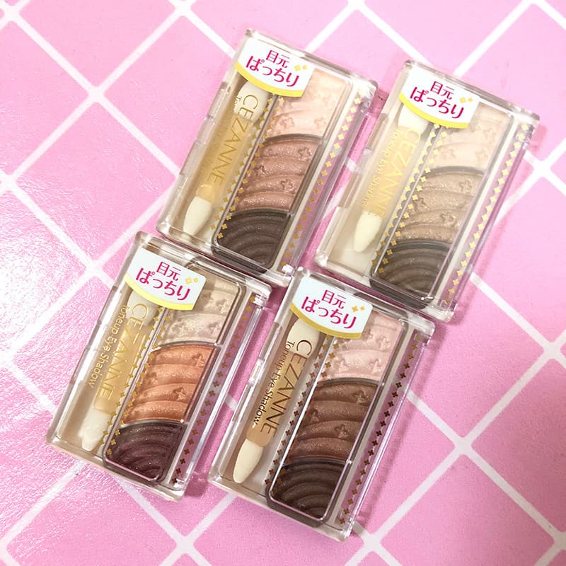 [Estoque doméstico pronto] Japão CEZANNE CEZANNE Tricolor Eyeshadow Earth Color Nude Maquiagem Paleta de sombras