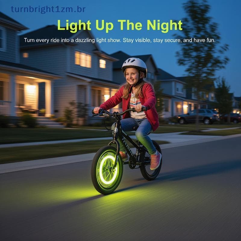 A Roda De Bicicleta À Prova De Intempéries Luzes LED 7 Modos De Cor Um Interruptor Cli Resistente Sho Para Crianças Cicl