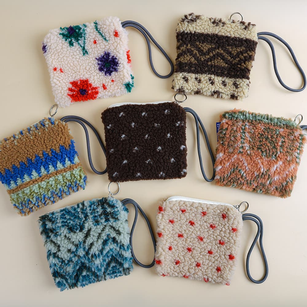 W inverno novo estilo coreano pelúcia pequena bolsa de ombro feminino pelúcia lã de cordeiro moda lã Casual All-Match bo