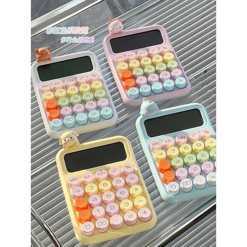 Dopamina calculadora colorida estudantes universitários bonito teclado flexível calculadora contabilidade financeira esc