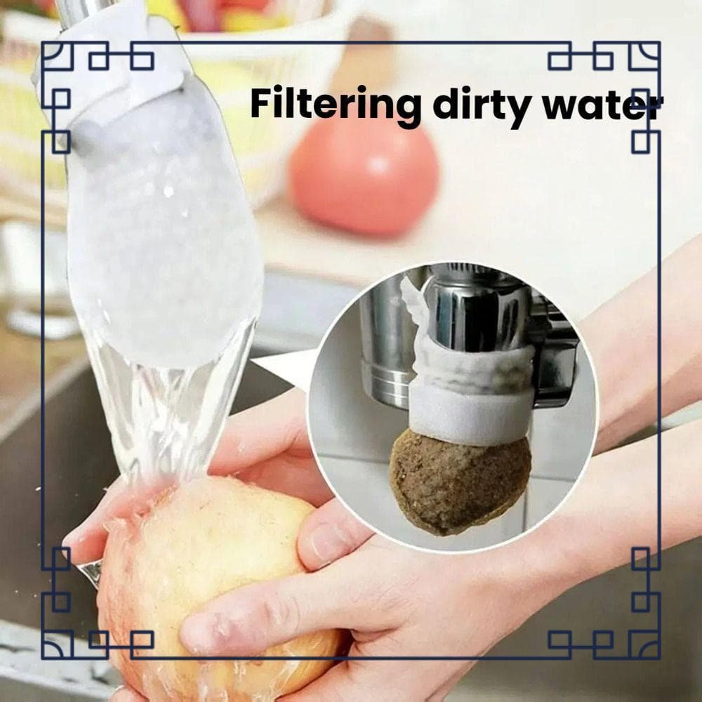10/50Pcs Filtro De Torneira , Algodão De Espessado Anti-Respingo , Com Saco Água Alça Em T