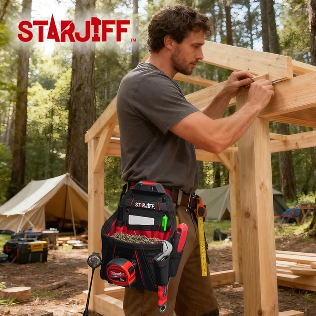 STARJIFF Carpintaria Ferramenta Profissional Cintura Bolsa 1680D Oxford Pano Pendurado Rápido Reparação Rígida