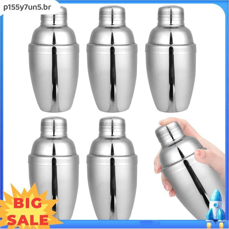 6 Pcs Cocktail Shaker , Drink Shakers , Inoxidável , Coqueteleira Com Coador , 250ml