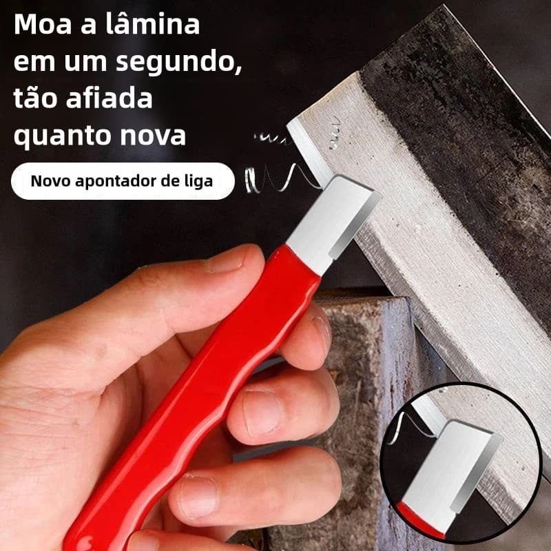 Afiador Profissional de Facas Aço Tungstênio Pedra Diamantada Lâminas Tesoura Jardinagem Cabo Antiderrapante