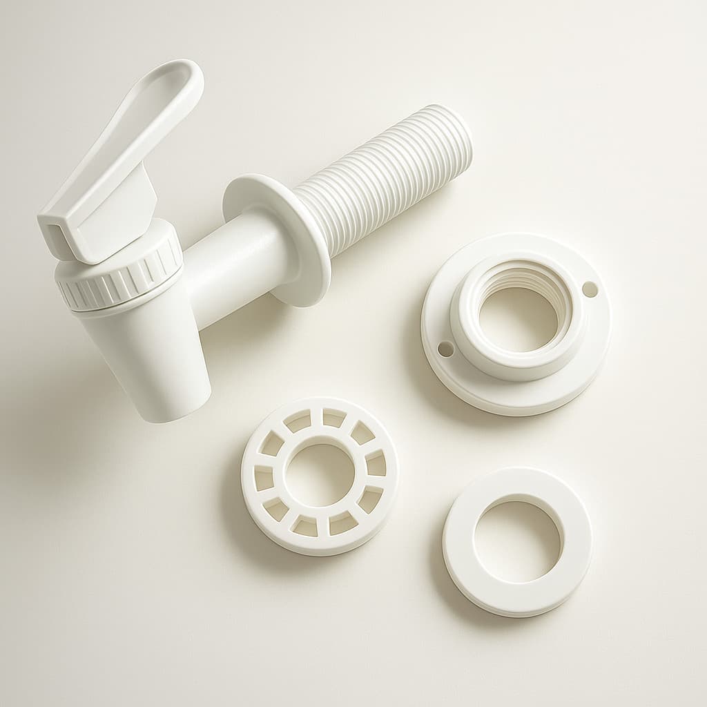 Torneira De Plastico Automática Para Filtro e Bebedouro De Agua Branco