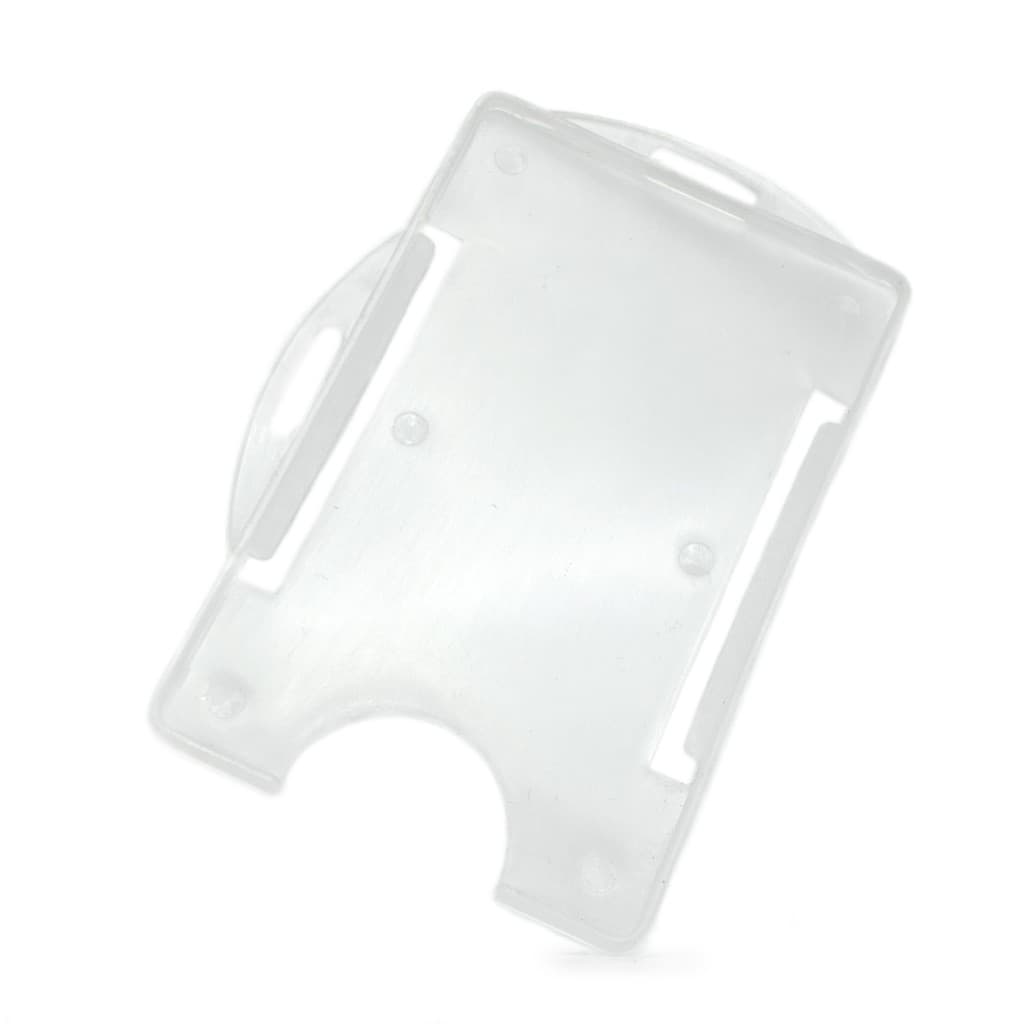 20 Porta Cartão/Crachá Rígido Modelo Vertical e Horizontal Rígido Transparente