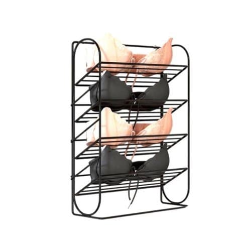 Organizador Aramado Multiuso 4 Compartimentos Preto Ideal Guardar Peças Íntimas Meias Gavetas Prático Durável