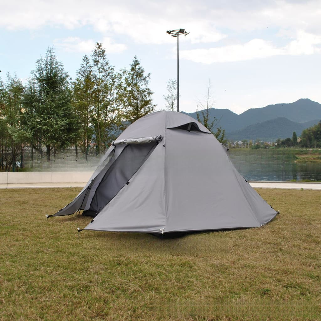 Barraca de acampamento durável para 2 pessoas, mochila dupla respirável quente dupla camada quatro estações barraca de a