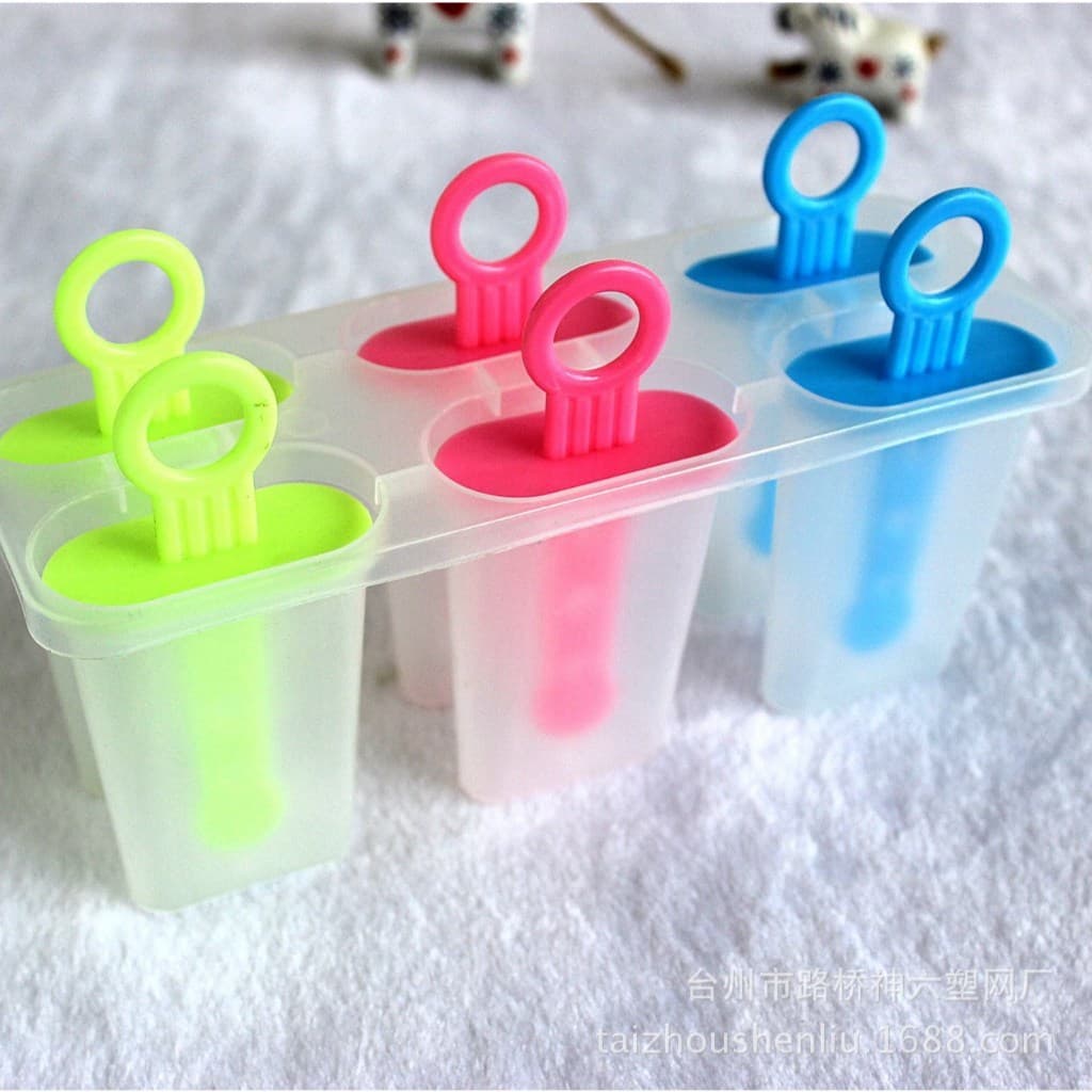Forma Plástica de Sorvete para 6 Picolés - Ideal para Criar Deliciosas Sobremesas na Sua Casa
