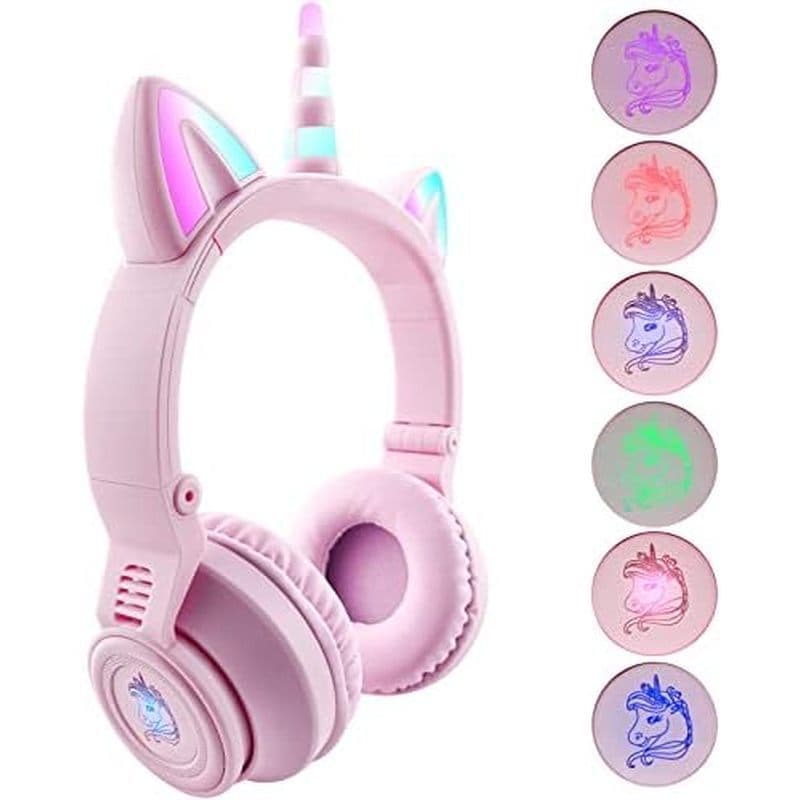 Fones De Ouvido Infantis Unicorn Para Meninas , Bluetooth Unicórnio Dobráveis Tablet/pad/Fogo , Fone Sem Fio Infantil Il