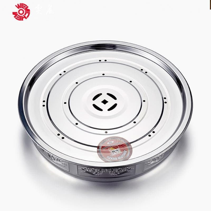 Bandeja de chá de aço inoxidável espessada 430 filtro redondo mesa de chá de água grande armazenamento de água retangula