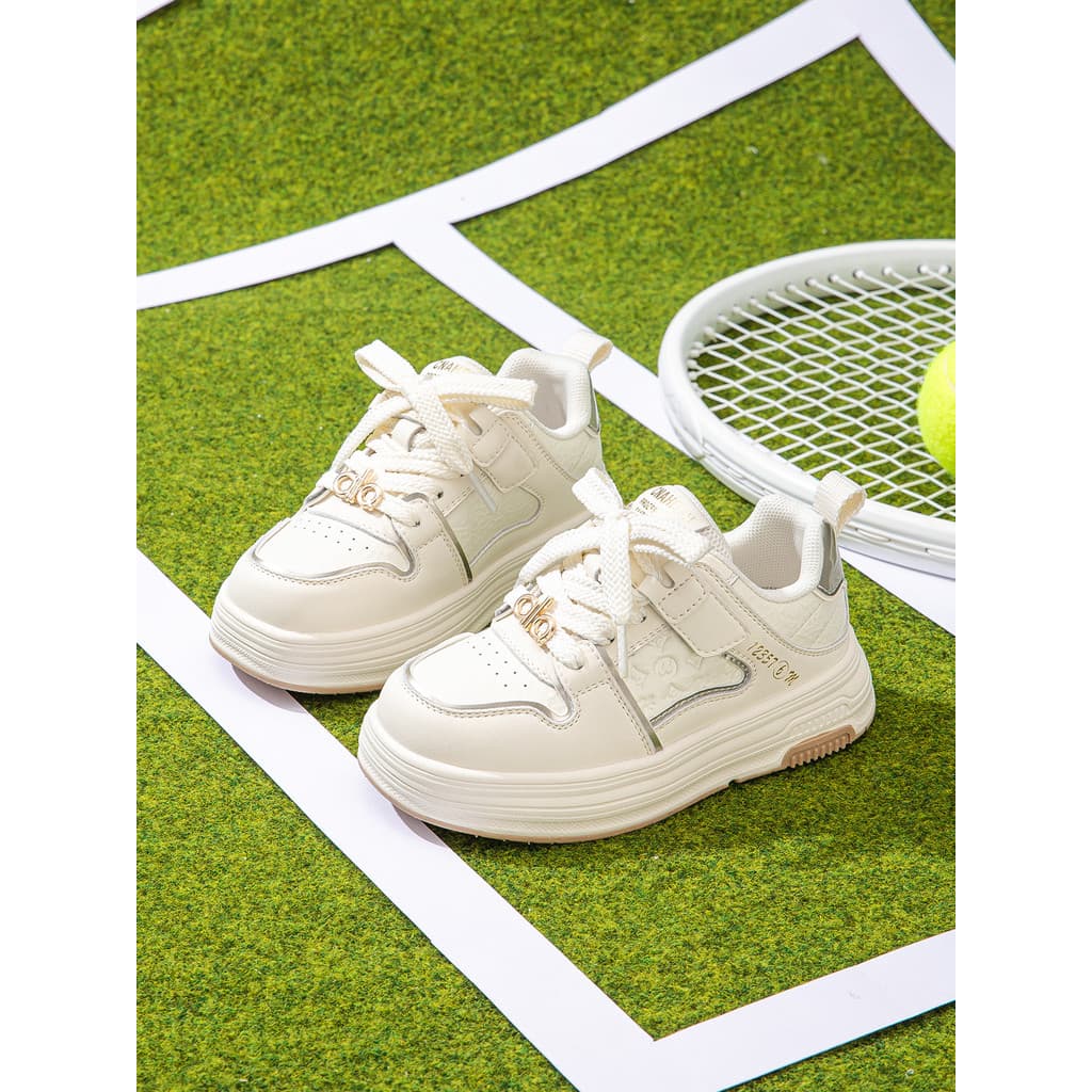Primavera novo estilo crianças sapatos brancos leve estudante tênis casuais 2026 médio grande crianças meninas sapatos e