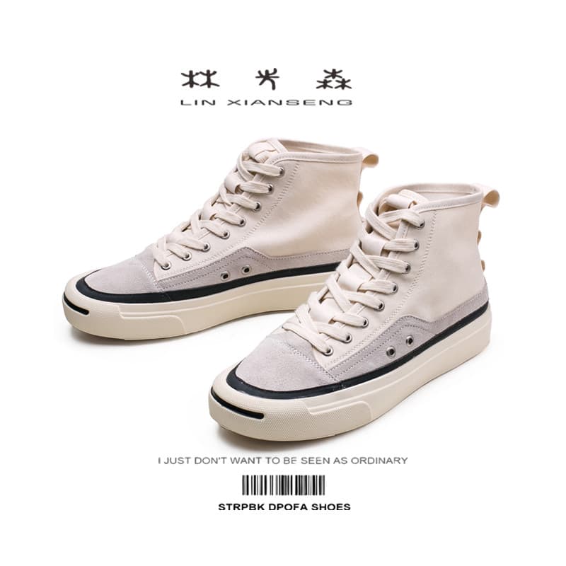 Sapatos de lona de alta qualidade masculino novo estilo sorriso aberto Original nicho Design sentimento verão All-Match