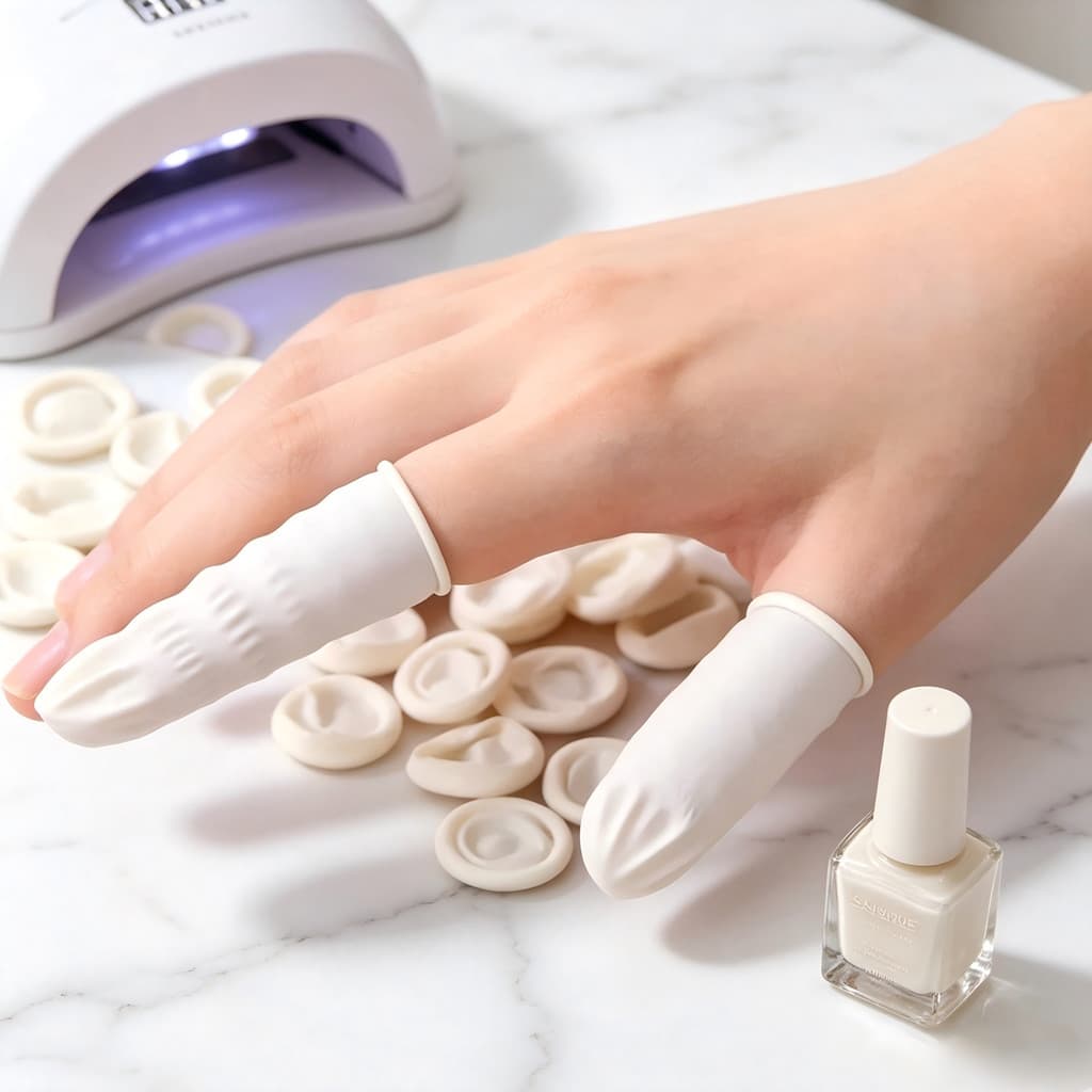 50 Dedeira De Látex Uso Manicure Estética Cozinha Luva Dedo-B001