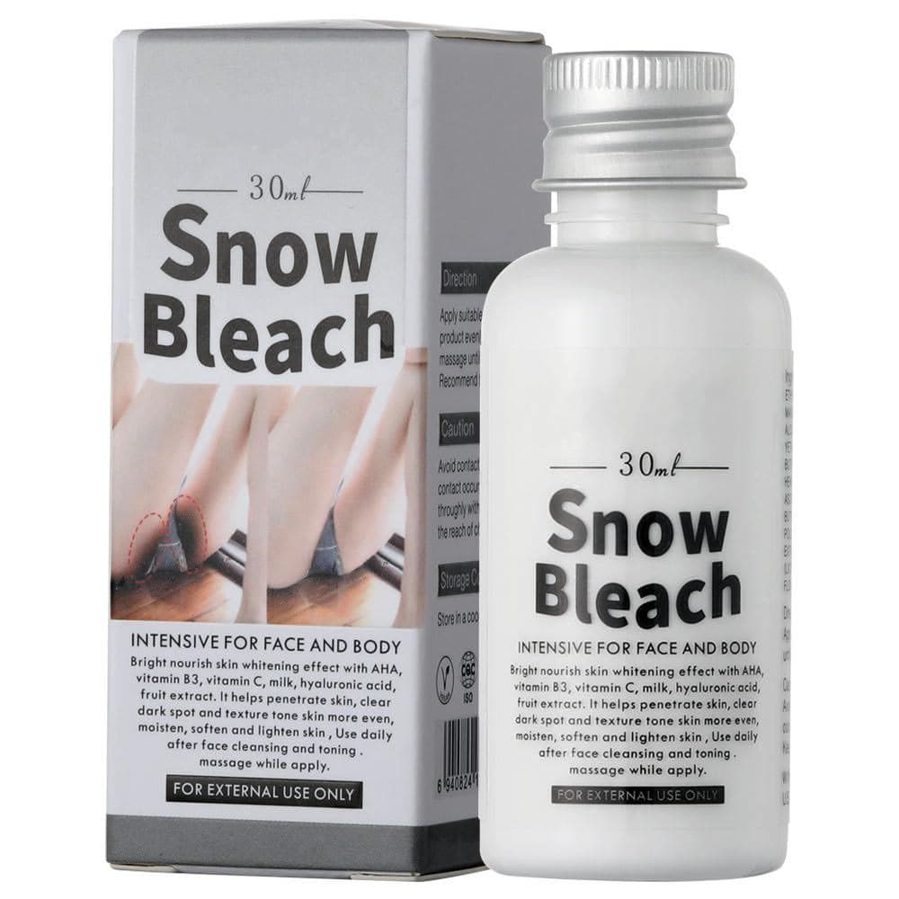Creme Clareador de Pele Snow Bleach, Creme Clareador de Pele com Vitamina C para Áreas Íntimas e Clareamento, Creme Clar