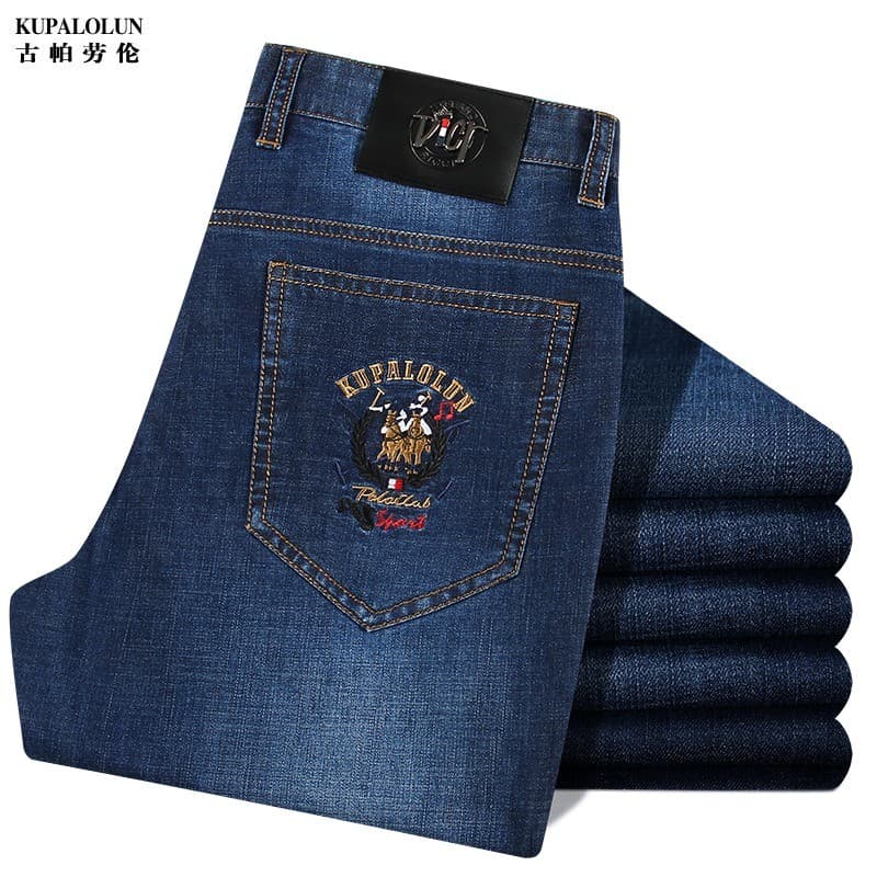 Grande marca Paul calças compridas calças de algodão reto primavera verão fino moda masculina Casual estiramento bolso b