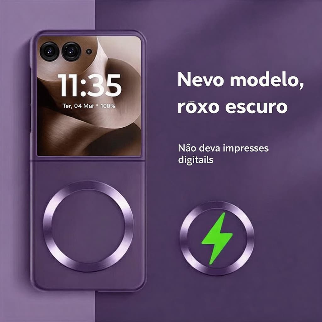 Capa AG Matte para Motorola Razr 60 Ultra/ 60 / 50 Ultra /50 - Anti-impressão Digital, Magnética (MagSafe), Ultra Fina