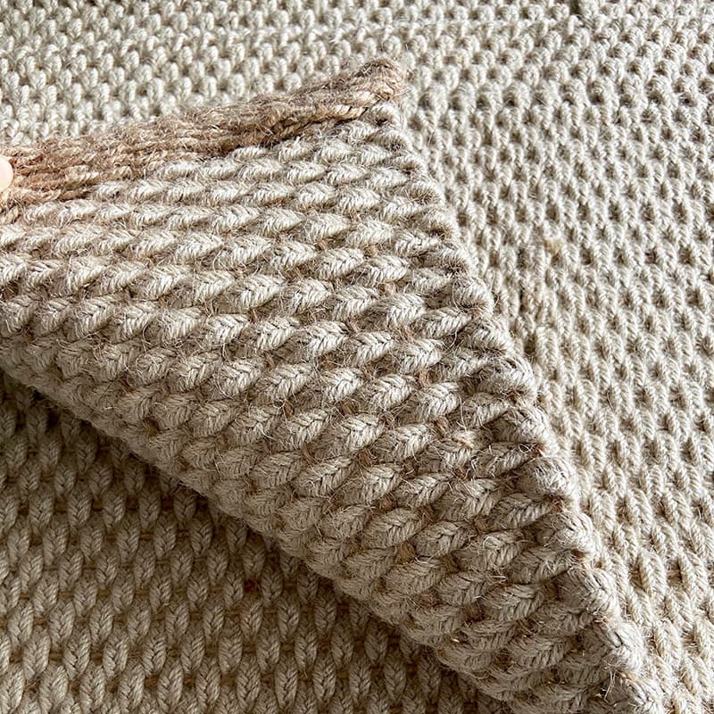 KENS tecido juta tapete nórdico simples sala de estar mesa café tapete quarto cabeceira porta