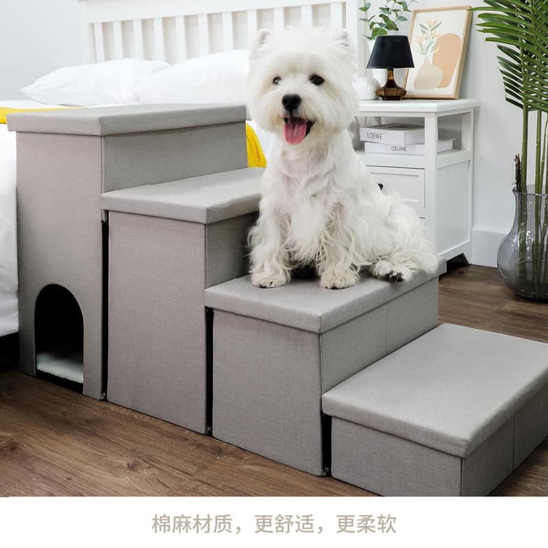 · Escadas para animais de estimação Cama para cães Escadas pequenas Escadas de escalada para gatos Degraus dobráveis Esc