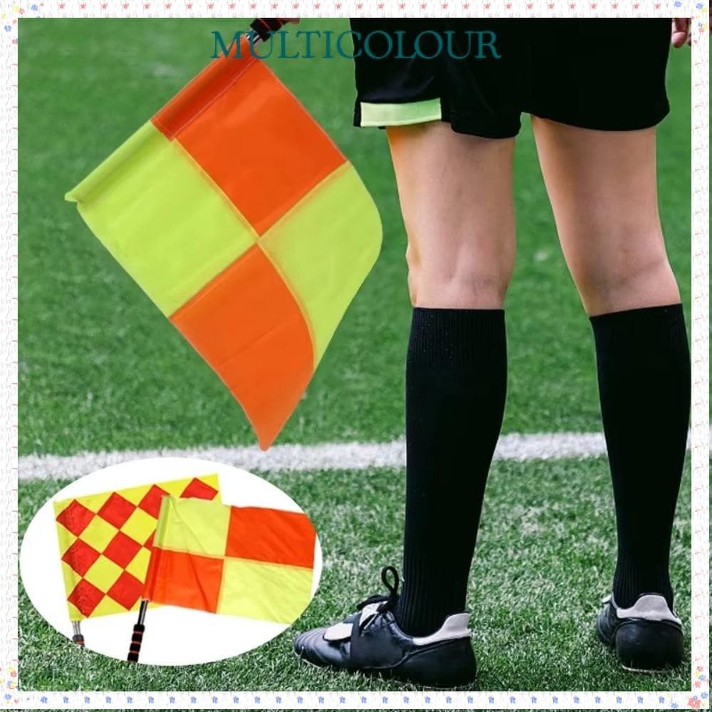 Bandeira De Árbitro Multicolor , Profissional Com Esponjas Lidar Bandeiras De Linesman , Emissoras Multicoloridas