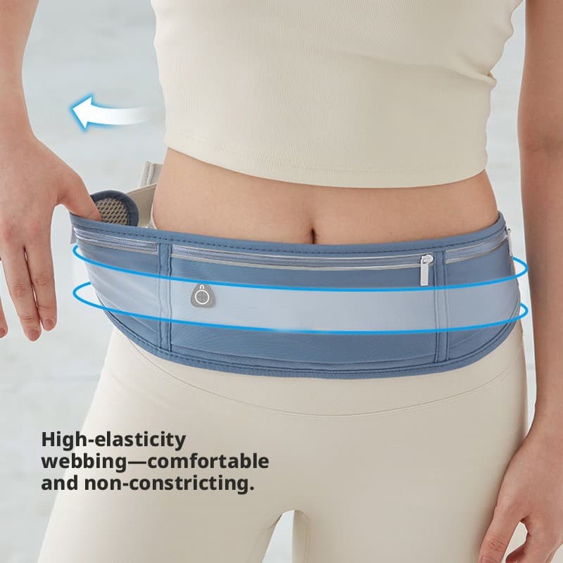 Novo estilo de corrida portátil bolsa de cintura para celular feminina à prova d'água leve justa invisível alta elástica