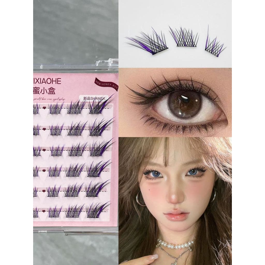 | cílios tufinho gatinho | 【cílios com cola e pinça】 cílios tufinho fox eyes ✶Novo estilo chinês preto Perilla Taji rapo