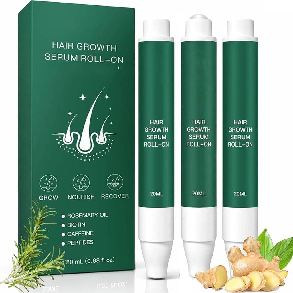Roota Serum Roll-On, Roota Roll On Serum, Óleo de Alecrim para Revitalização Capilar, para Cabelos Mais Grossos e Fortes