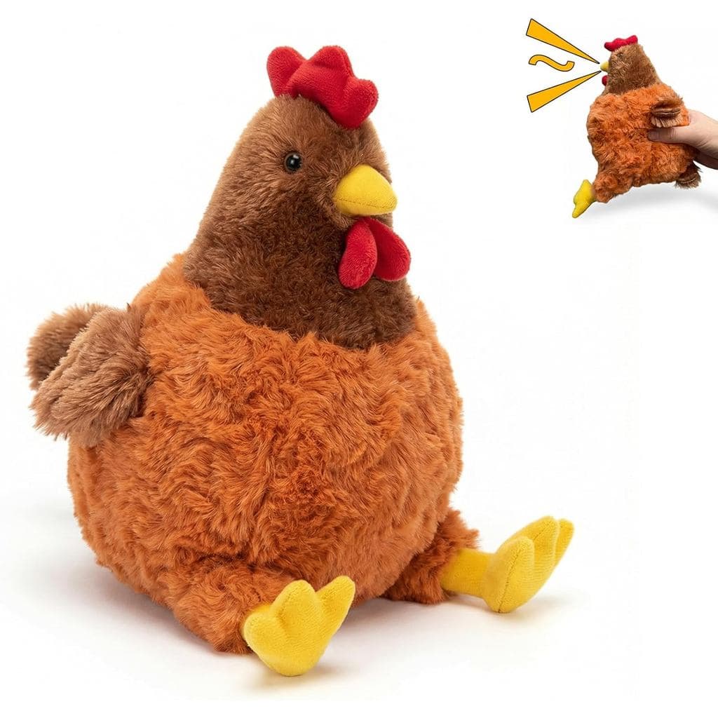 Brinquedos de Pelúcia Galinha Gritante Freetoes, Galinha de Pelúcia para Presentes Engraçados, Artigos de Brincadeira pa