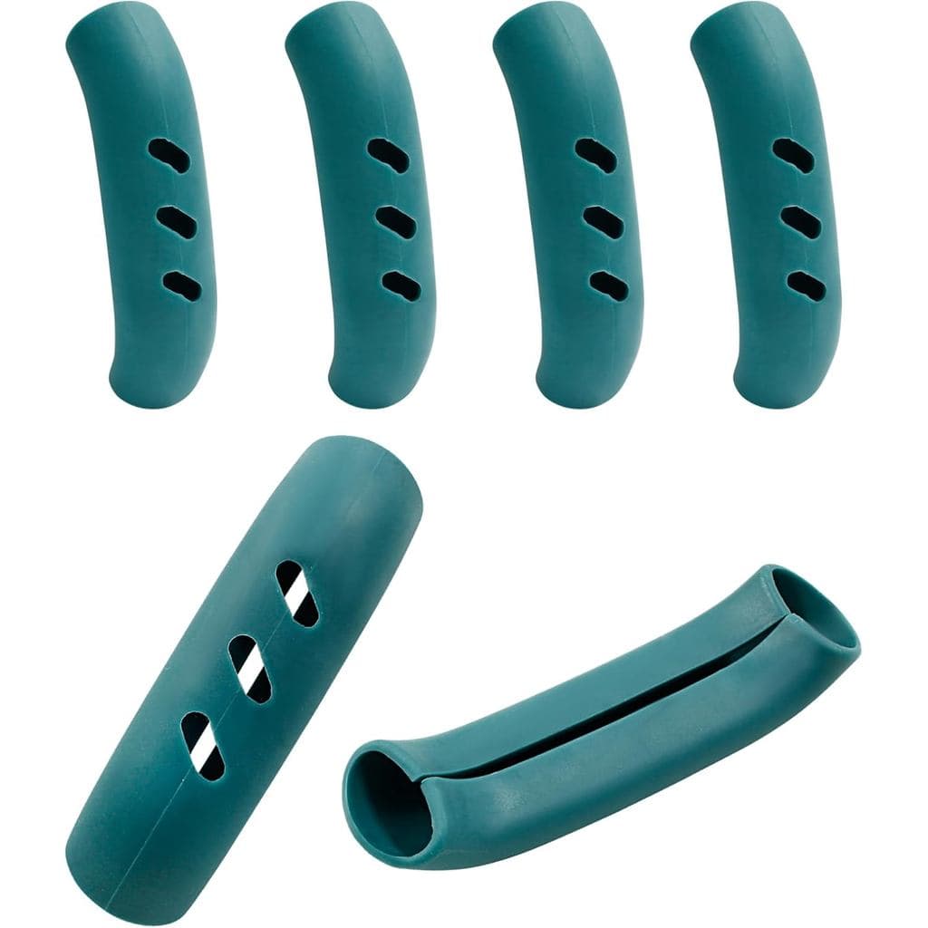 6 Pack Silicagel Pot Handle Covers 3 Inch Lid Handle Covers Green Holder Grip Heat Insulation Handle Cover for Pa