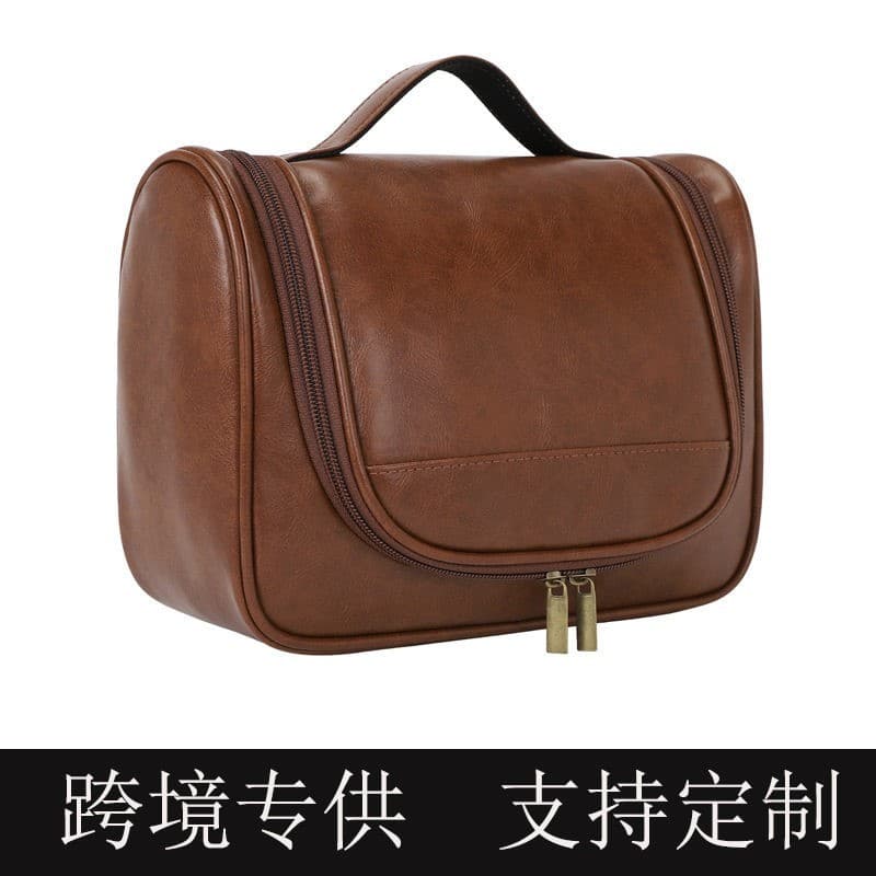 Cross-Border Amazon novo estilo portátil pu Shi saco cosmético nível sentir grande capacidade à prova dwaterproof água p