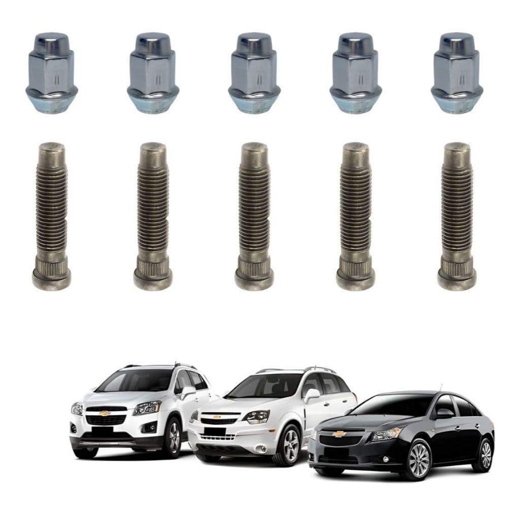 5 Prisioneiro Parafuso Roda Com Porca Captiva Cruze Tracker