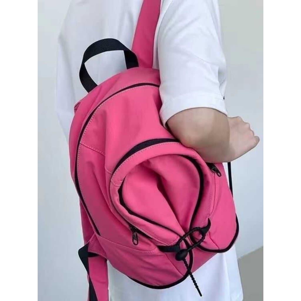 Super quente função anormal Barbie pó forma anormal ajustável elástico caracol esportes mochila estudante mochila femini