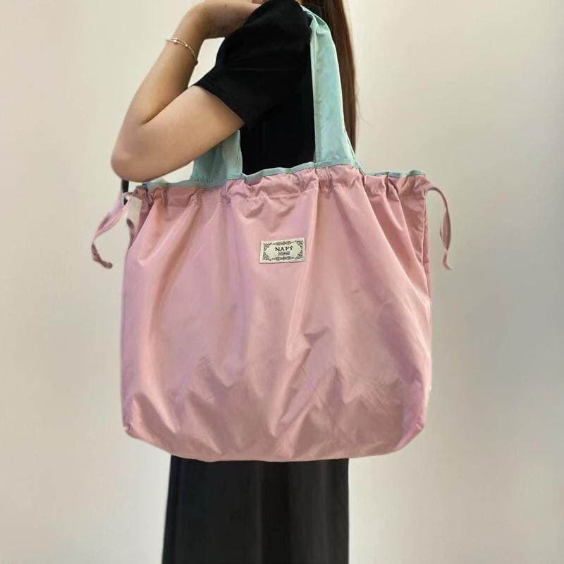 Grande saco de compras dobrável portátil Eco-Friendly saco de ombro bolsa de viagem à prova dwaterproof água supermercad